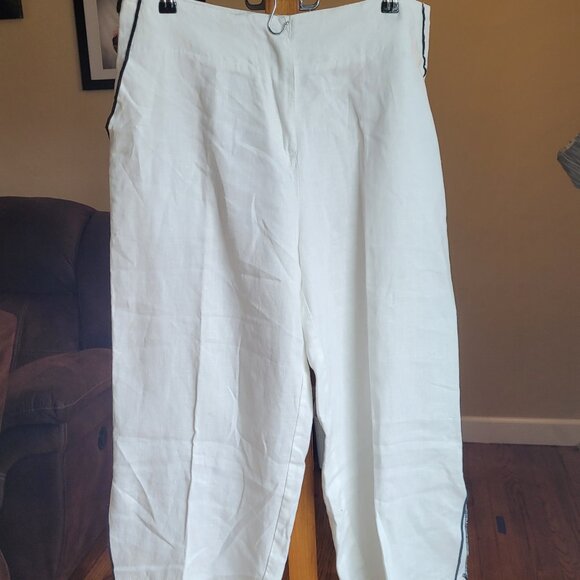 John‎ Paul Richard White Linen Pants - Picture 1 of 6